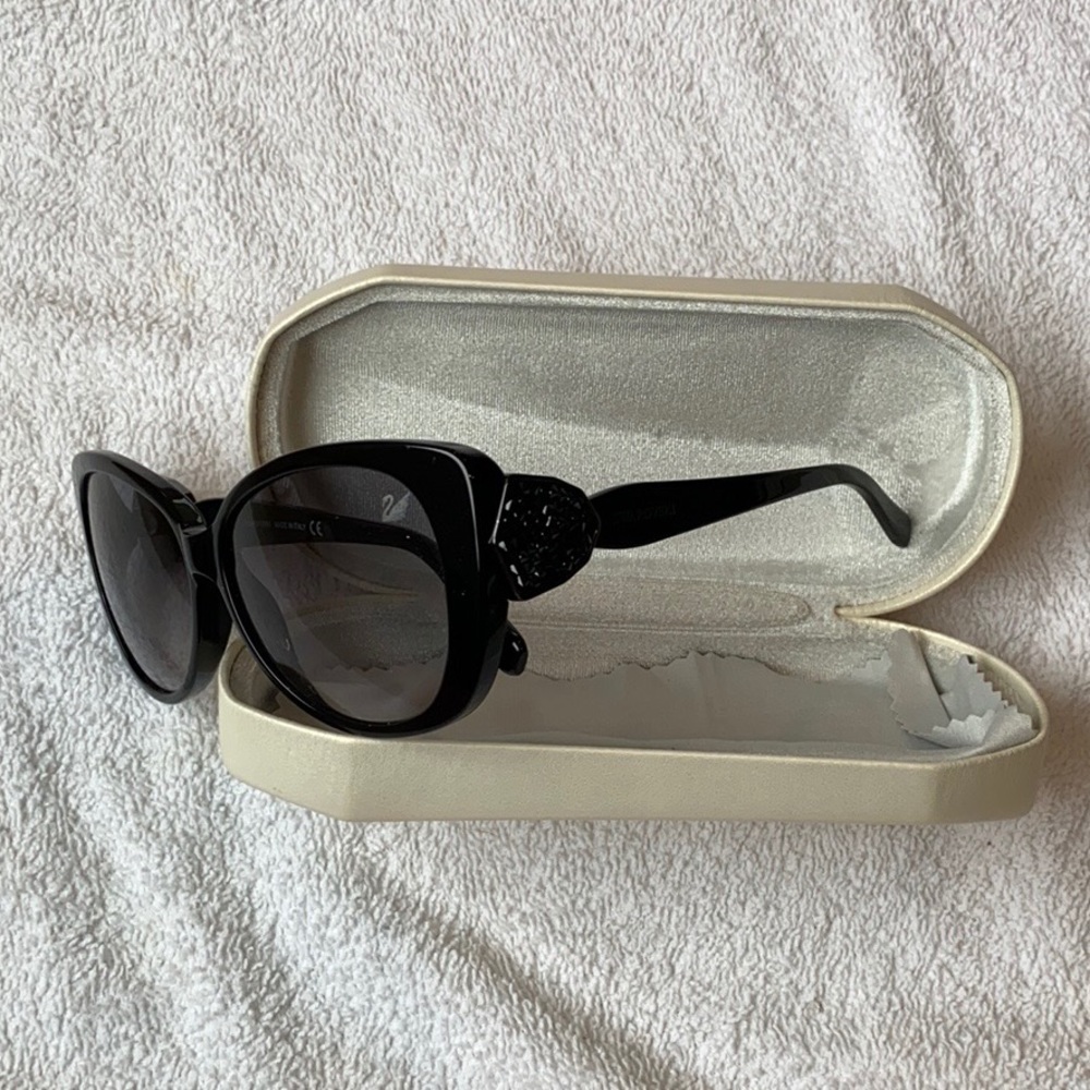 Black Swarovski sunglasses